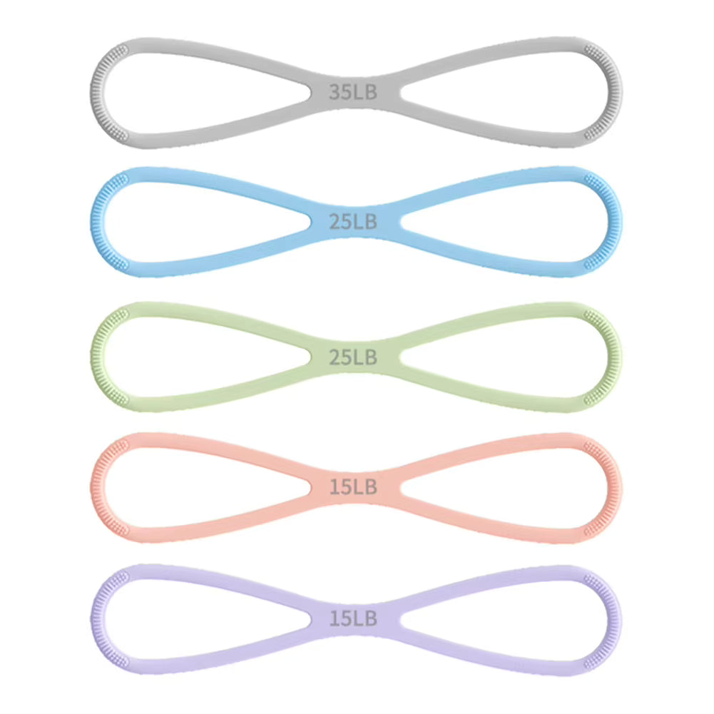8-Vorm Weerstandsband – Elastische Fitness Expander voor Full Body Training Thuis & Onderweg
